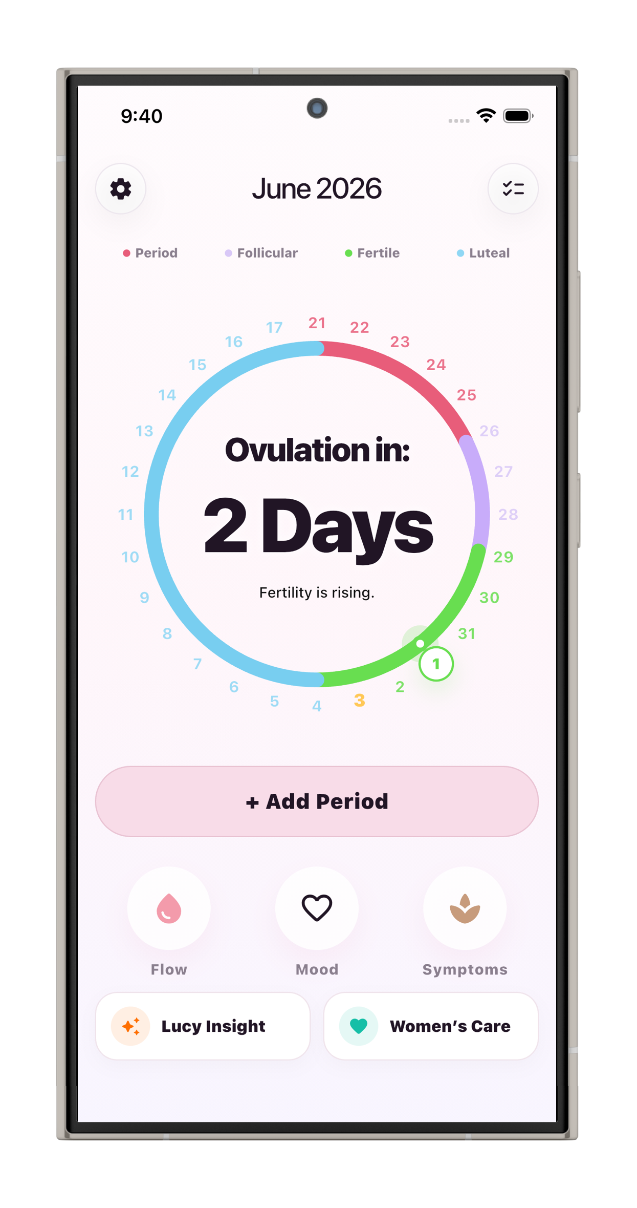 FemPal Period Tracker Screen 2