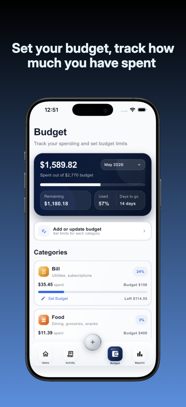 Pocket Saver Budget Tracking